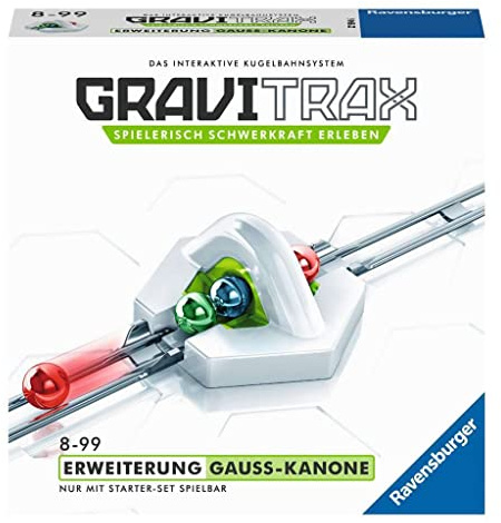 Ravensburger GraviTrax Erweiterung Gauß-Kanone - Ideales Zubehör für spektakuläre Kugelbahnen, Konstruktionsspielzeug für Kinder ab 8 Jahren