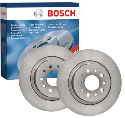 Bosch BD2419 Jeu de 2 Disques de Frein - 264.0 mm - Essieu arrière | Disques ventilés haute teneur carbone - Certifié ECE-R90 - Refroidissement, réduction du bruit et protection anticorrosion
