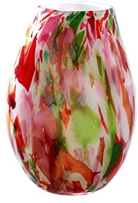 Glasvase Jozefina Multi Art Queen 40cm Kristallglas Deko Hand Made