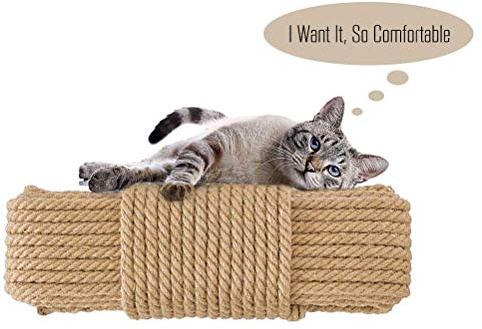 Aoneky Replacement Cat Scratching Post Sisal Rope - Hemp Rope for Cat Tree and Tower