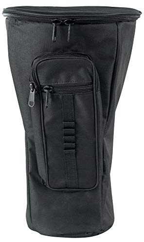 XDrum Borsa Djembe Pro (zaino per djembé fino a 25 cm di diametro e 50 cm di altezza, imbottitura spessa, spallacci regolabili e cintura in vita) nero