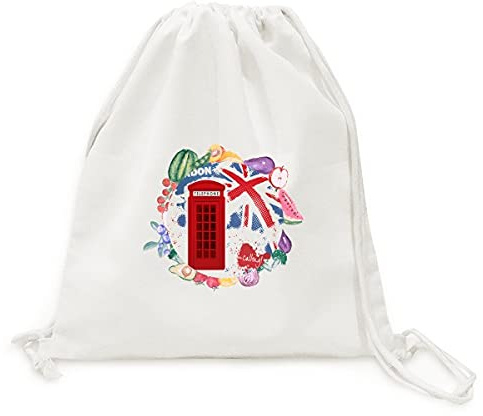 Beauty Gift la grande - bretagne uk - london pavillon cabine téléphonique rouge Sac en tissu pliable à sangle pour fruits et légumes