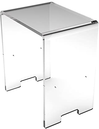 Agplex - Duschhocker aus Acrylglas - Transparentes Design, ideal für Bad und Flur oder Eingangsbereich - Bequemer Sitz aus Acryl - 12 mm stark
