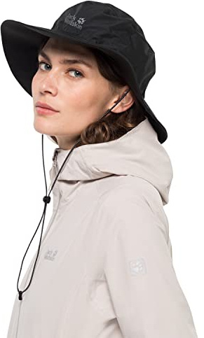 Jack Wolfskin 1907502 Wolfskin Texapore ECOSPHERE RAIN HAT , Schwarz, L