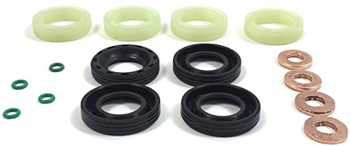 MKAREPART Kraftstoffeinspritzdüsen-Dichtungsset, Ersatz – Kraftstoffeinspritzdüsen-Dichtung + Unterlegscheibe + O-Ring-Set (ohne Einspritzdüsen)