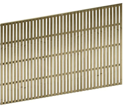 Premier Tuscany 6x4ft (W: 6ft x H: 4ft) Decorative Capped Vertical Slatted Trellis Pressure-Treated Garden Panel Fence Topper/Wall Art/Pergola/Divider Width 1828mm x Height: 1216mm