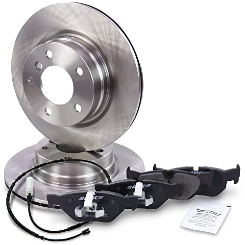 ATEC Germany Set freni asse posteriore incl. dischi freno Ø 300 mm ventilati + pastiglie freno posteriori Compatibile con BMW Serie 1 (E81), 1 (E87), Serie 3 (E90) (E93) (E92) (E91)