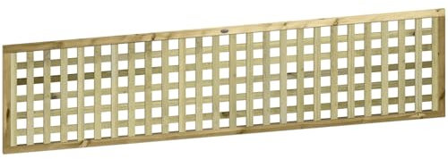 Urban Square 6x1.5ft (W: 6ft x H: 1.5ft) Fully Framed Smooth-Planed Modern Decorative Pressure-Treated Trellis Panel Thick/Strong Laths 45mm Holes Width 1828mm x Height: 452mm