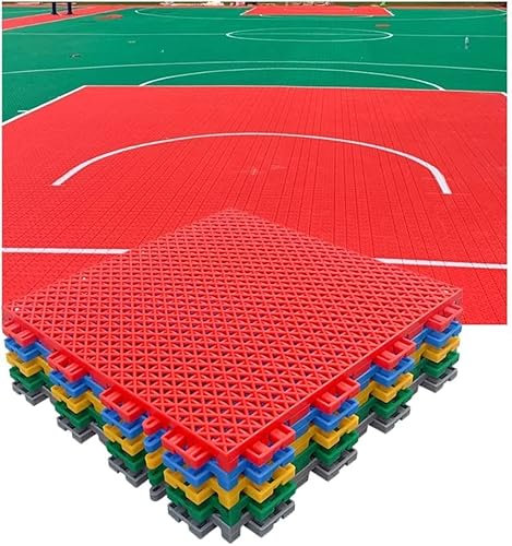 DECAKE Piastrelle per Pavimenti modulari ad Incastro Piastrelle per Pavimenti modulari ad Incastro da 30,4 cm, pavimentazione per campi da Basket all'aperto Confortevole, Antiscivolo e du