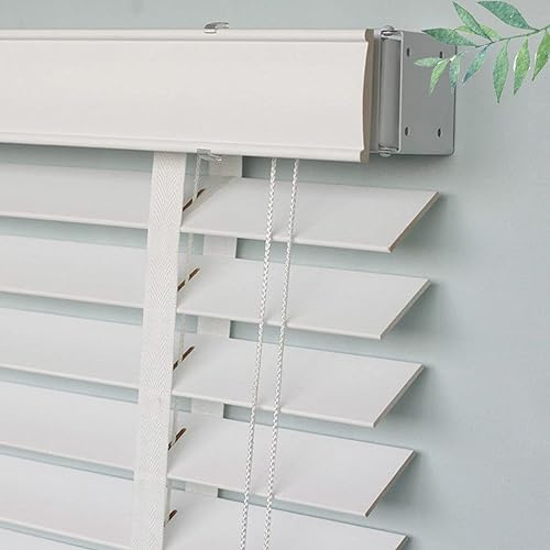 Persiane per finestre in legno, 50/70/80/90/100/110/120/140/160 cm, tenda orizzontale interna con filtro della luce in legno massiccio, oscurante, larghezza 50 x altezza 180 cm