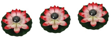 jojofuny 3St Chinesisch schwimmend schwimmende Lichter Sonnenlicht Solarbetriebene Blumenlichter für den Außenbereich Seerose künstliche Pala Anlage Schwimmbadbeleuchtung