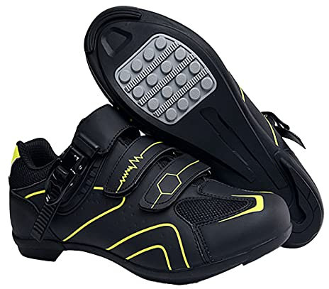 Cykelskor herr dam racercykelskor Mtb cykelskor kompatibla med Look Spd Spd-Sl Delta Lock Pedal ridskor mountainbike skor kompatibla med Peloton skor vägcykel skor storlek 37–46, Grön, 44 EU