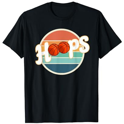 T-shirt retrò vintage basket hoops uomo, donna e bambini Maglietta