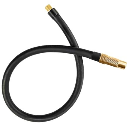 Versatile 2-in-1 Schrader & Presta Bike Pump Adapter, 60cm Extension Tube Hose for Bike, Car & Motorcycle Tyres,Locking Adapter,Compatible with Most Compatible with Portable Air Compressors (60cm)