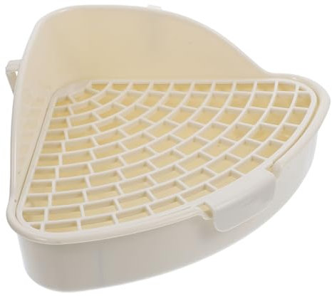 Happyyami Bac à Litière pour Animaux De Compagnie Toilettes pour Lapins Et Rongeurs Design Facile à Nettoyer Installer Prévention des Fuites Et Sécurisé