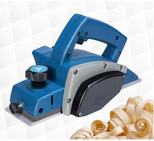 Pialla Per Legnomanualesenza Spazzole,utensileelettricoperlavorazionedellegno Da 500W Con Protezione Cinghia E Portascarico Trucioli,velocità1600giri/min E Larghezza Taglio:82mm E Profondità:1mm