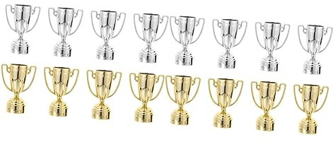 SHINEOFI 2 Ensembles Mini Modèle De Trophée Sportif Tasses Faire La Fête Pour Trophée De La Coupe De Foot Trophée De Participation Décor De Trophée Abdos 8 Pièces * 2