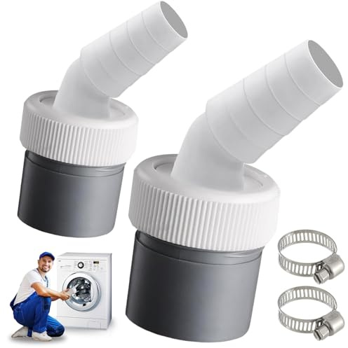 Raccordo Scarico per Lavatrice e Lavastoviglie, Scarico Lavatrice Collegamento Ingresso, con Ingresso 18-24 mm e Uscita 40 mm, Accessorio Collegamento Lavatrice, per Lavatrici, Lavastoviglie