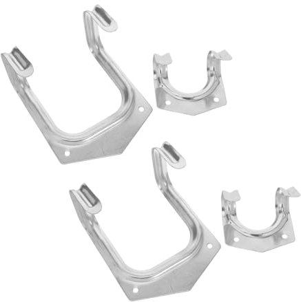 CLISPEED Ganchos de Metal para Colgar Herramientas Organizador de Almacenamiento de Pared 4 Piezas Resistentes para Garaje y para Mangueras y Cuerdas