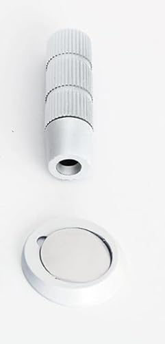 Gettimore Fermaporta a scomparsa minimalista, in lega di zinco da 45 cm, con chiusura magnetica, asta regolabile per resistenza al vento, installazione senza trapano, base a basso profilo da 045 cm
