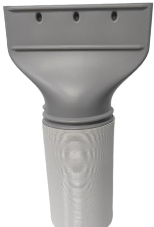 URPIZY Exhaust Hose 150mm with Flat Adapter Set for Air Conditioners, Range Hoods, and Dryers, Grey