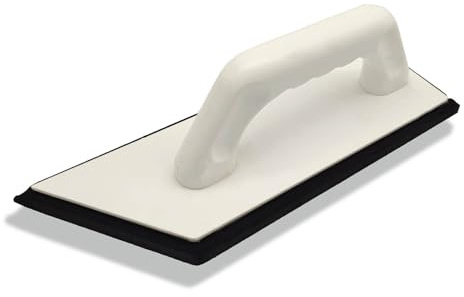 HAROMAC Kunststoff PROFI Reibebrett ZKS 265 x 85 mm – schmales Schwammbrett mit Zellkautschuk 10 mm & 45° Schräge – zum Verfugen, Glätten, Nachwaschen & Putzbearbeiten - Made in Germany