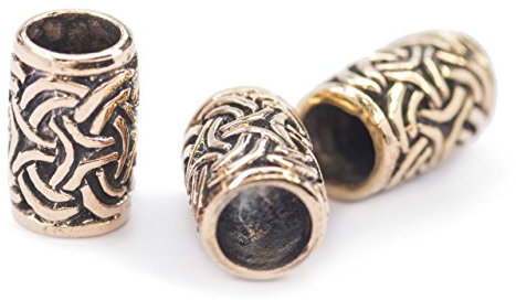 Windalf Haarschmuck & Bartperle GYLFI 12 mm Wikinger Schmuck Hochwertige Bronze