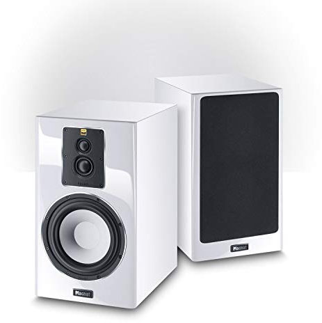 Magnat Signature 703, weiß, 1 Paar - dynamischer 3-Wege Regal-Lautsprecher mit edler Hochglanz-Front für fantastischen Stereo- und Heimkino-Sound