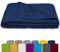 KiGATEX Couverture en tissu éponge 100 % coton – Couverture d'été, couvre-lit, drap de plage – Lavable – Certifié Öko-Tex – 150 x 200 cm – Bleu marine