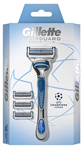 Gillette SkinGuard Rasierer für empfindliche Haut + 4 Ersatzklingen [OFFIZIEL]