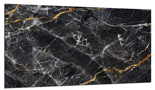 TMK ArtDeko Couvre-plaque de cuisson 1 pièce 90 x 52 cm – Protection anti-éclaboussures – Robuste, hygiénique et antidérapante – Sécurité de cuisinière en verre