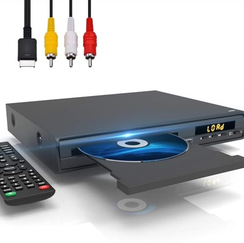 Lettore DVD HDMI 1080P, Lettore DVD Multiregione per TV, Connessioni HDMI/AV/Ingresso USB/Ingresso Microfono, Sistema NTSC/PAL, Telecomando, Compatibilità con Tutte le Regioni
