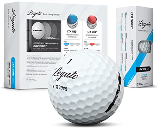 Legato Golf Balls LTX3085 | Designed to Help Golfers Break 90 | Maximized Distance with Softer Feel | 3 Piece | Urethane Cover | 85 Compression