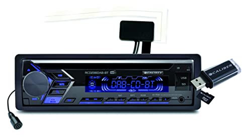 Caliber Autoradio - Auto Radio mit Bluetooth - Aux In - CD - DAB - DAB Plus - FM - SD - USB - Einstellbare Tastenbeleuchtung - Mit Freisprechfunktion - 4X 75 Watt - Schwarz - 1 Din