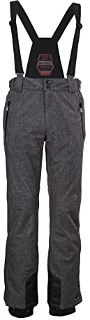 KILLTEC Men's Pantalones de esquí/Pantalones funcionales con Tirantes Desmontables, protección de Bordes y protección contra la Nieve KSW 146 MN SKI PNTS, Mezcla de Antracita, 3XL, 38718-000