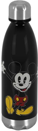 Disney Mickey Mouse Face-Botella, Negro, 7 x 27 cm