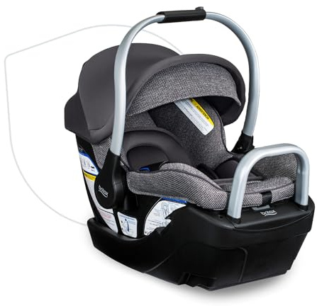 Britax Willow SC Infant Car Seat, Rear Facing Car Seat with Alpine Base, ClickTight Technology, RightSize System, Pindot Stone