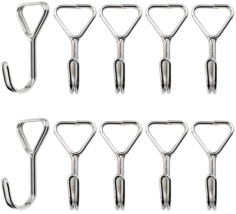 Gotetiso 10 Stück Spiralhaken S Haken Ringe Expander Haken Haken mit öse Universal Haken für Expanderseil Metallhaken Spanngurte Haken Planenspanner Edelstahl Haken Planenhaken Mehrzweck Seilhaken