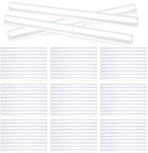 Hocansen 100 Stück Klebesticks Heißklebesticks 7x100mm Heißklebestifte Klebestift Heisskleber Transparente Heißkleber für Heißklebepistolen zum DIY Kunsthandwerk (RJB/7x100MM)