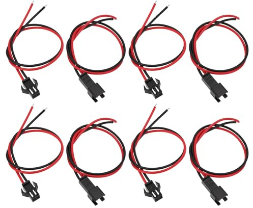 YINETTECH 10 paia di cavi accoppiati SM maschio/femmina a 2 pin 22 AWG, cavo da 40 cm, compatibile con JST, per strisce luminose a LED, chassis, ventole e altoparlanti