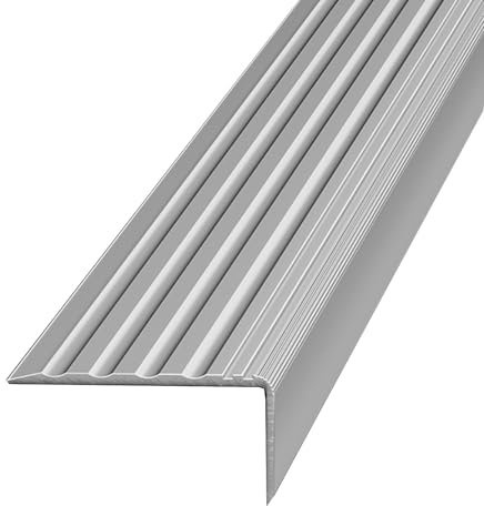 Marchepieds d'escalier d'extérieur en métal avec revêtement en poudre noire pour rampe en bois, marches de terrasse, marches, bordure décorative durable, 40 x 20 mm, 1 pièce