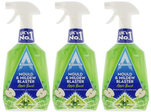 Astonish Mould and Mildew Blaster, Multi-Purpose Mould Remover Spray, 3 x 750ml, Apple Burst