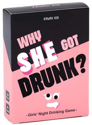 KAWAII KOI Girls Night Party Drinking Games - Bachelorette Party Favors & Card Games for Ladies' Nights - Fun Board Games for Girls Night Out & Bachelorette Party 21st Birthday Party