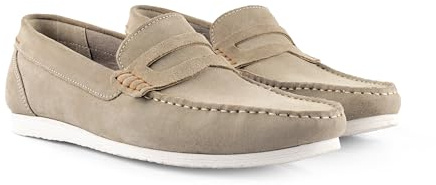 Silver Street London Stanhope Mens Casual Suede Slip on Loafers Sizes 7-12 (Sand, UK Footwear Size System, Adult, Men, Numeric, Medium, 8)