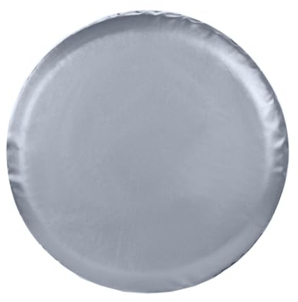 LKRXW Funda para Rueda de Repuesto para Coche Cubierta Neumático Piel PVC | Cubierta de Llanta de Refacción Impermeable a Prueba de Polvo Fundas Protectora Diámetros (70cm-75cm/28-29) Plateado