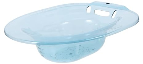 FIXOSHEE Sitzbadewanne aus Pet Bruchsicher Ergonomisch Sitzbad für Toilette Hämorrhoidenpflege und Wochenbett Platzsparend mit Aufhängung Geeignet für Senioren und Postpartale Pflege