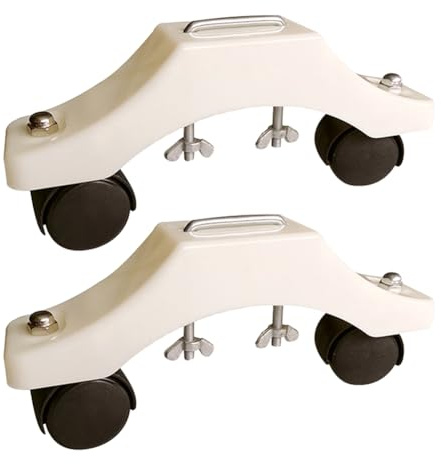 Koolenry Radiador Eléctrico con Soporte en Forma de U y Ruedas, Soporte Ajustable para Pies, Fácil de Mover, Color