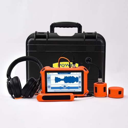 PQWT PQ125A Detector de Fugas de Agua para Casa con Pantalla Táctil Detección Acústica de Perdidas en Tuberías de Pared Precisión 0.5 Metros Incluye Estuche Profesional
