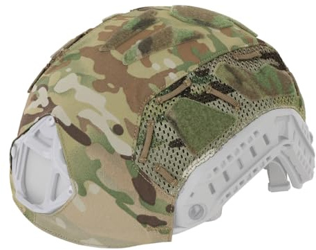 KRYDEX GEAR Funda táctica para casco rápido, talla M, L, XL, casco marítimo, airsoft, paintball (MC, M)