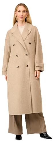 RICANO Mirella - Klassischer Oversized Damen Wollmantel, Rückenschlitz und Ärmelriegel mit Knopf – Handgefertigt